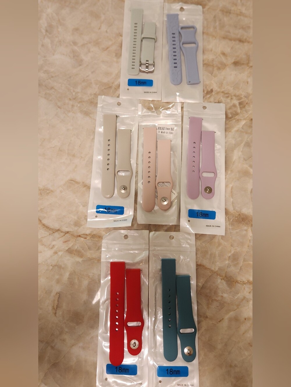 18mm Silicone Replacement Watch Bands - Pastel & Bold Colors